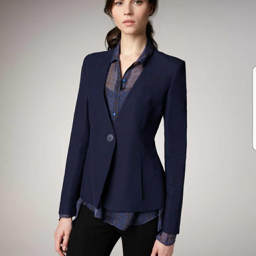 THEYSKEND'S THEORY JABINE NAVY BLUE BLAZER 0